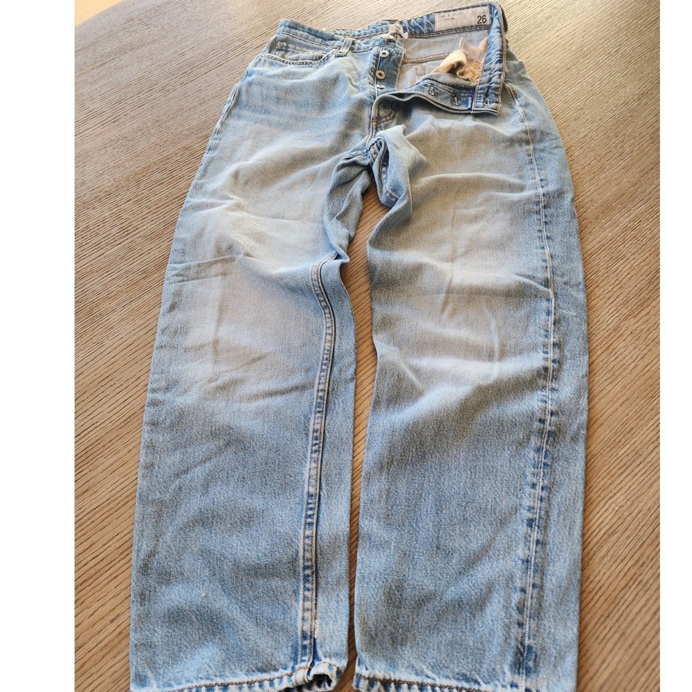 Rag & Bone Alissa High Rise Barrel Leg Jeans Tulip, Cotton,Y2K boho indiesleaze